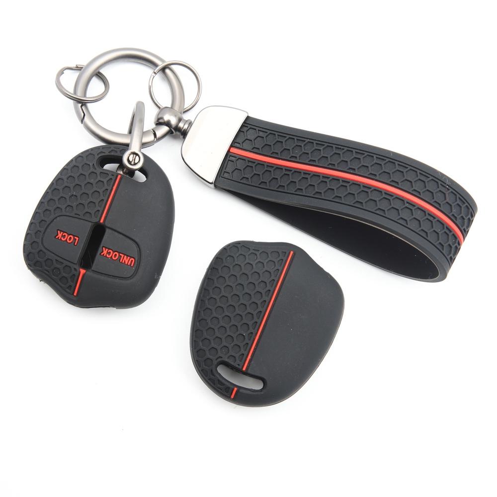 Key Cover for Mitsubishi Lancer Evolution EX Outlander Pajero ASX Grandis Triton with Keychain Anti-Scratch Wear Resistant Dustproof Protector