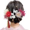 [Baramoly] Hair Accessory for Shichi-Go-San, Coming-of-Age Ceremony, Preserved Flowers, Dried Flowers, Butterflies, Artificial Flowers, Pearls,
