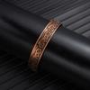 Open Bracelet Men'S And Women'S Magnet Ancient Silver Bracelet Retro Rhombus Pattern Motorcycle Plum Blossom Engraving Hand Jewelry