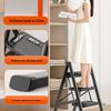 Telescopic Folding A-Frame Ladder: Indoor Multifunctional Step Stool with 3-4 Steps