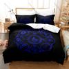 Mystical Fantasy Pattern Magic Array Duvet Cover + 2 Pillowcases, Cool Luminous Magic Circle Design Bedding Set All Season Use