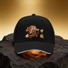 Chinesischer Stil Flammen Drachen Muster Hut Unisex Bedruckte Baseballkappe Sandwich Entenschnabel Kappe Sportmütze Geeignet für den täglichen Weg zur Arbeit A