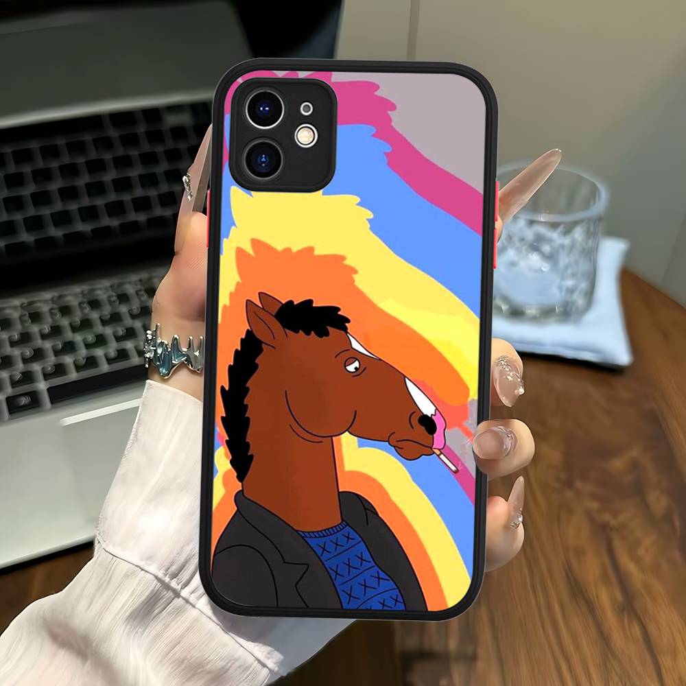 Coque de téléphone classique B-bojack H-horseman pour iPhone 14 11 12 13 Mini Pro Max 8 7 Plus X XR XS MAX Housse translucide mate
