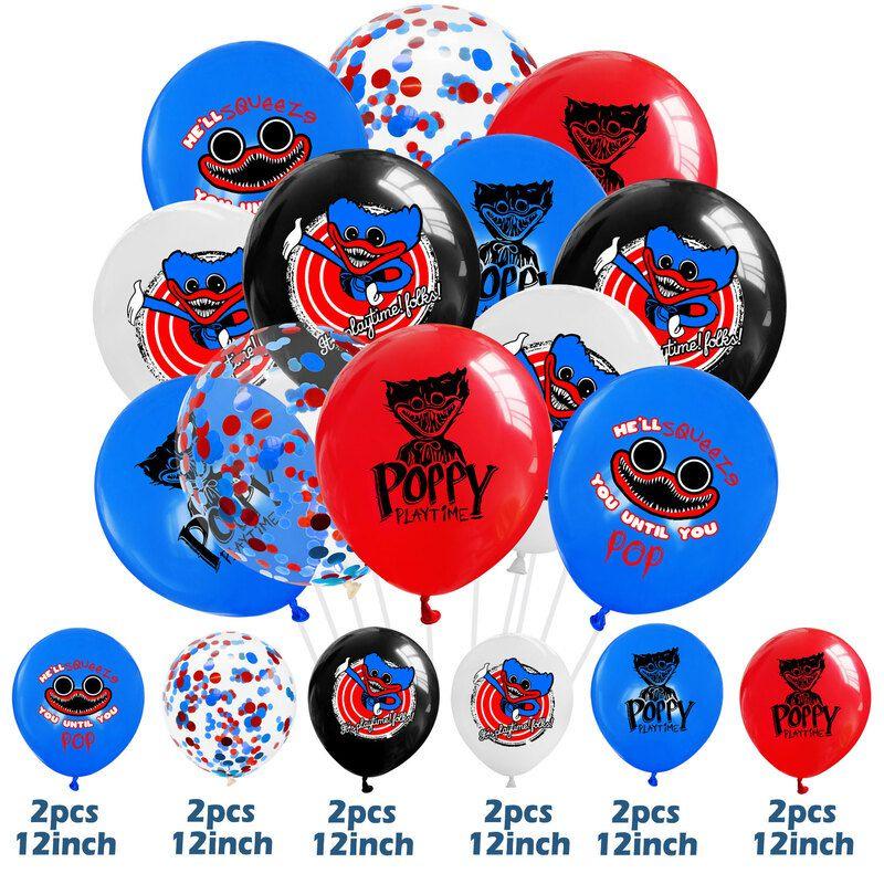Decorațiuni Premium Set de Baloane și Toppere pentru Tort Petrecere de Ziua de Naștere Poppy Playtime Huggy Wuggy