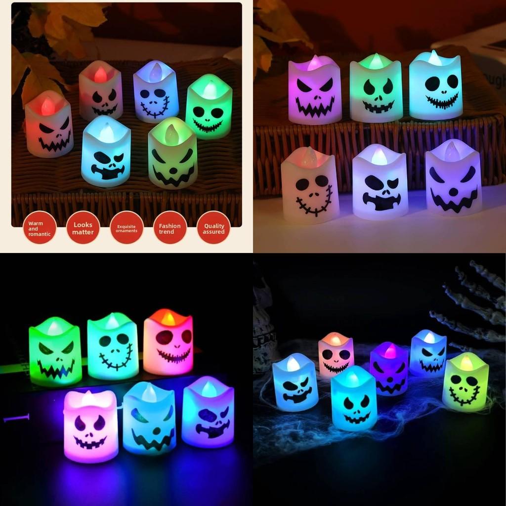 Spooky Ghost Led Candle Light For Halloween Home And Event Decorations