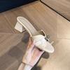 Sommer neue lässige vielseitige Nische unabhängiges Design Metalldekoration farblich passende Hausschuhe Damenschuhe Damen Hausschuhe