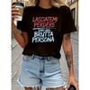 Damen-T-Shirt, Dieses Schwarze Kurzarm-Rundhals-T-Shirt Ist Maschinenwaschbar, Geeignet für Frühling, Sommer Und Herbst