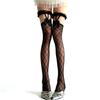 1 Pair Medium Stockings Japanese Jk Lolita Lace Bow Suspenders Over The Knee Sock Mesh With Drill High Stocking