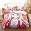 3D Anime Yuragi-sou No Yuuna-san Bedding Set Print With Pillowcase Duvet Cover Soft Single Double Queen Super King Size Bedroom