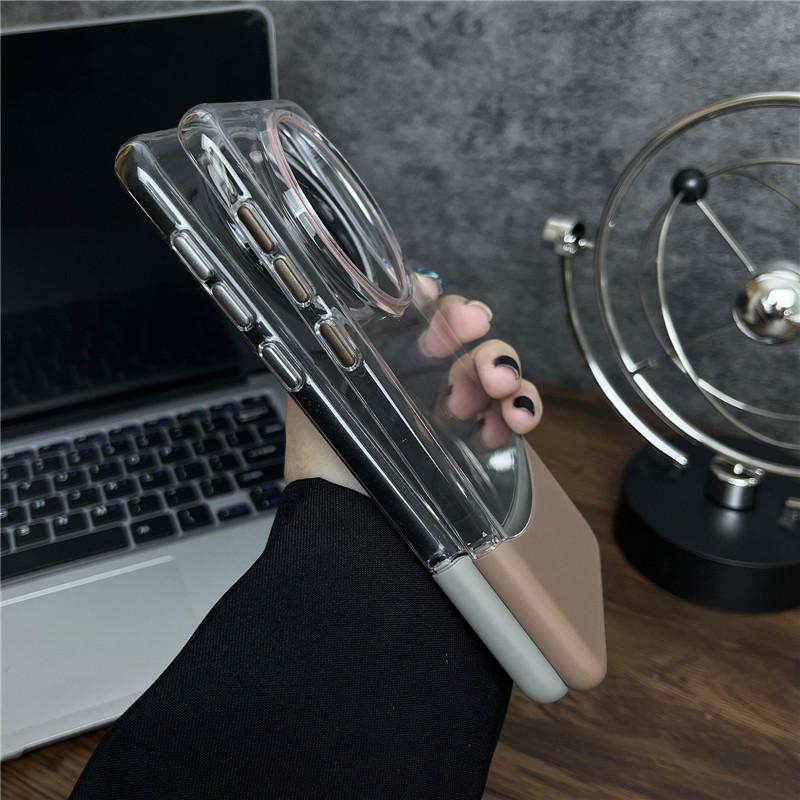 Transparent Double Color Montage Down Up Insert PC Case For Huawei Mate 60 Pro Plus Shockproof Back Cover Shell Protector
