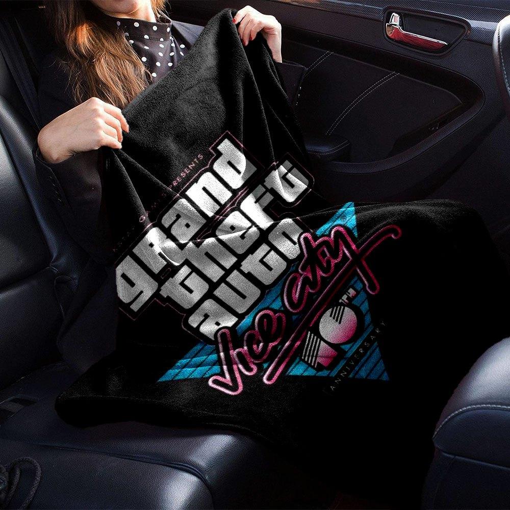 1pc Grand Theft Auto Soft Flannel Blanket with Designer Print A Cozy Blanket for All Seasons, Perfect for the Couch, Bed, Office
