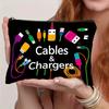 A Storage Bag for Cables And Chargers Black Design a Durable Fabric Travel Case Cable Organizer