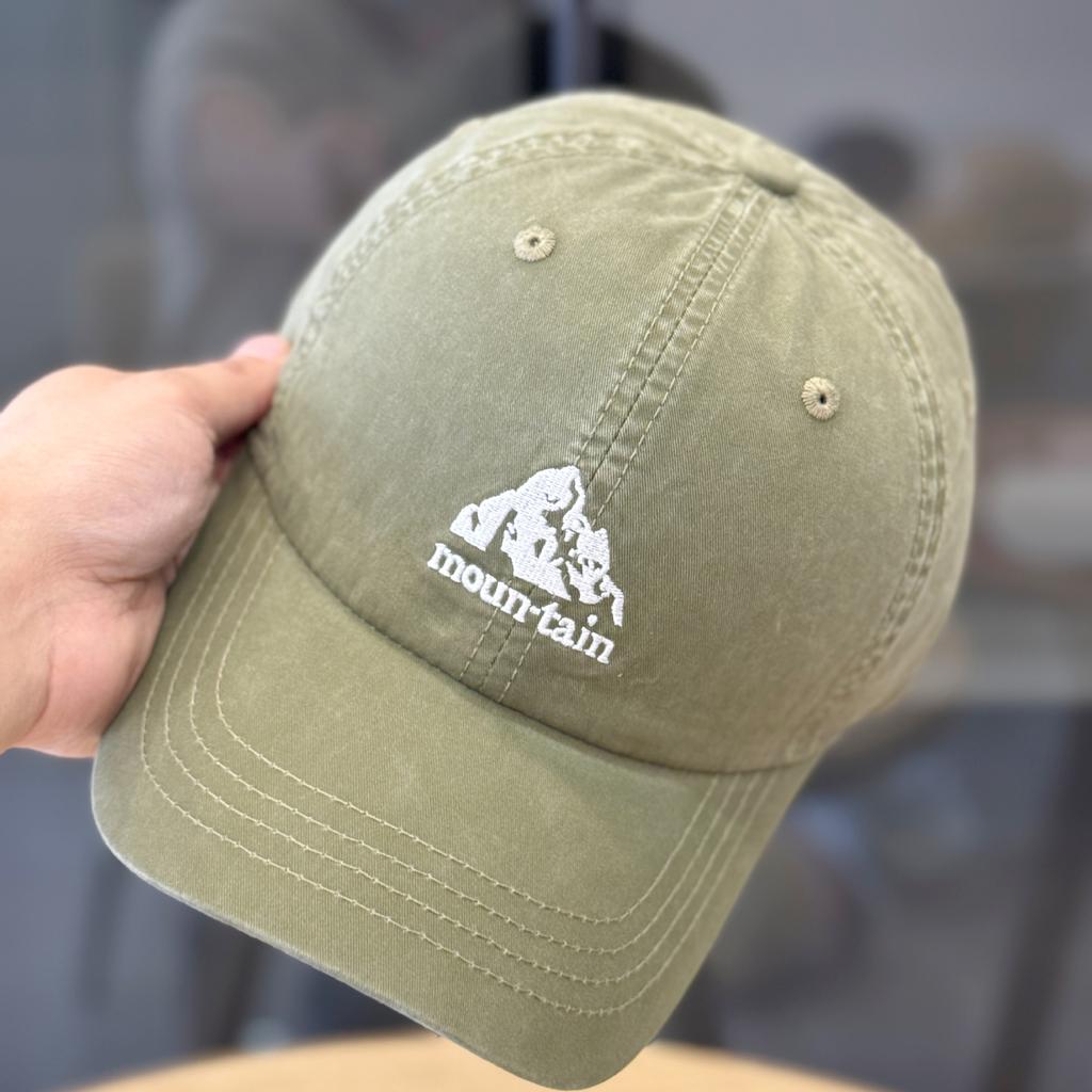 High-quality pure cotton outdoor sunshade mountain peak embroidered casual baseball cap for men and women, sports baseball cap, couple's trendy style