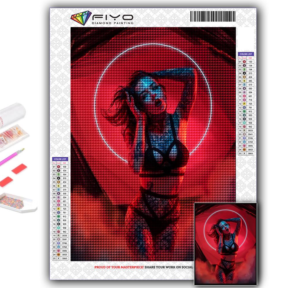 „Pasidaryk pats“ 5D deimantų tapyba „Cyberpunk Sexy Art“ kryžminio dygsnio rinkinys Visas gręžimo siuvinėjimas mozaikos menas Kalnų krištolų paveikslėlis Dovana