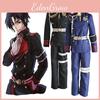 Costume Cosplay Traspirante Nero e Blu di Guren Ichinose Set Completo Per Tutte le Taglie