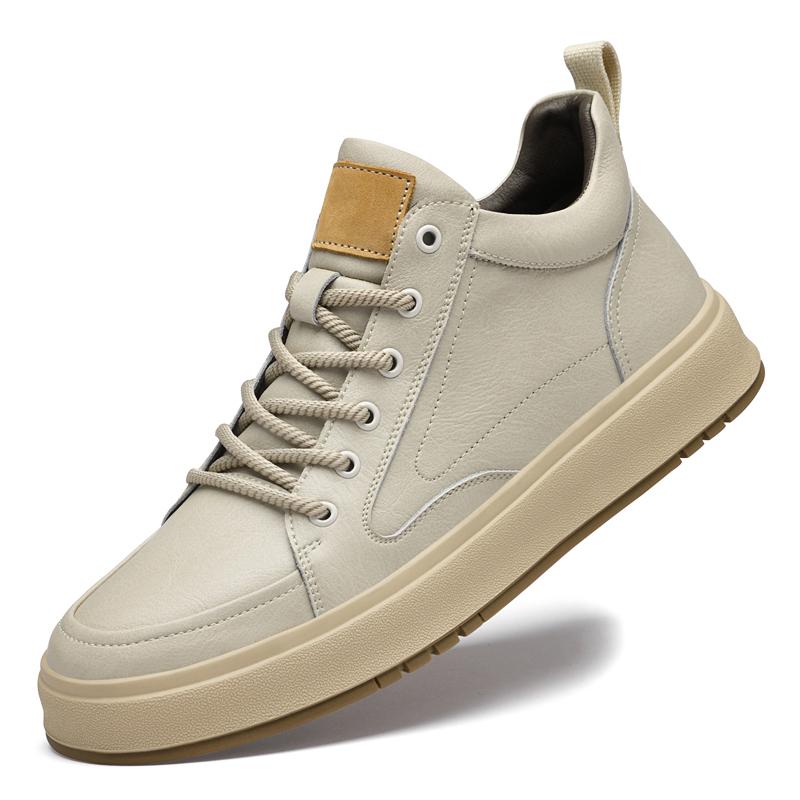 Men's Genuine Leather Casual Boots Comfortable Breathable Man Sneakers Winter High-top Fur Warm Ankle Boot Fashion Male Footwear