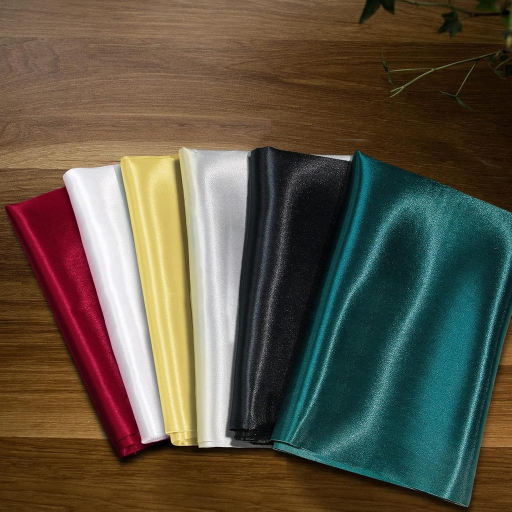 3m/5m Satin Fabric By The Yard Shiny Luxury Metallic Shiny Upholstery Lining Drapery DIY Crafts Soft for Wedding Decorations