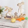 Wooden Rabbit Seesaw Craft Kit - DIY Desktop Ornament, Home Decoration for Christmas, Easter, Gift Idea for Kids & Adults"