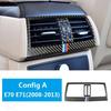 Carbon Fiber Auto Hinten Klimaanlage Outlet Vent Panel Abdeckung Aufkleber Für BMW X5 E70 X6 E71 2008-13 Auto innen Zubehör