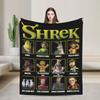 Shreks Group Yearbook Style Poster Blankets Fleece Printed  Portable Ultra-Soft Throw Blanket for Home Couch Plush Thin Quilt
