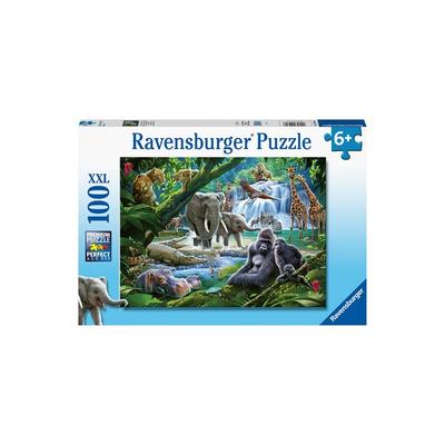 R129706 Jungle Family XXL 100 parça, karışık renkler Puzzle, Çocuk Oyunları, Eğitici Oyuncaklar