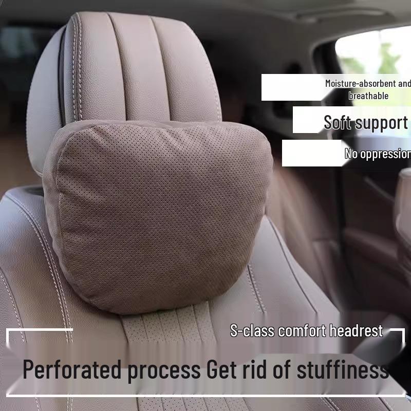 Mercedes S-Class Perforated Headrest & Lumbar Support Pillows - Comfortable, Breathable Pair