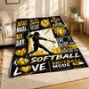 Softball Motivational Quote Collage No. 2 Coral Fleece Blanket