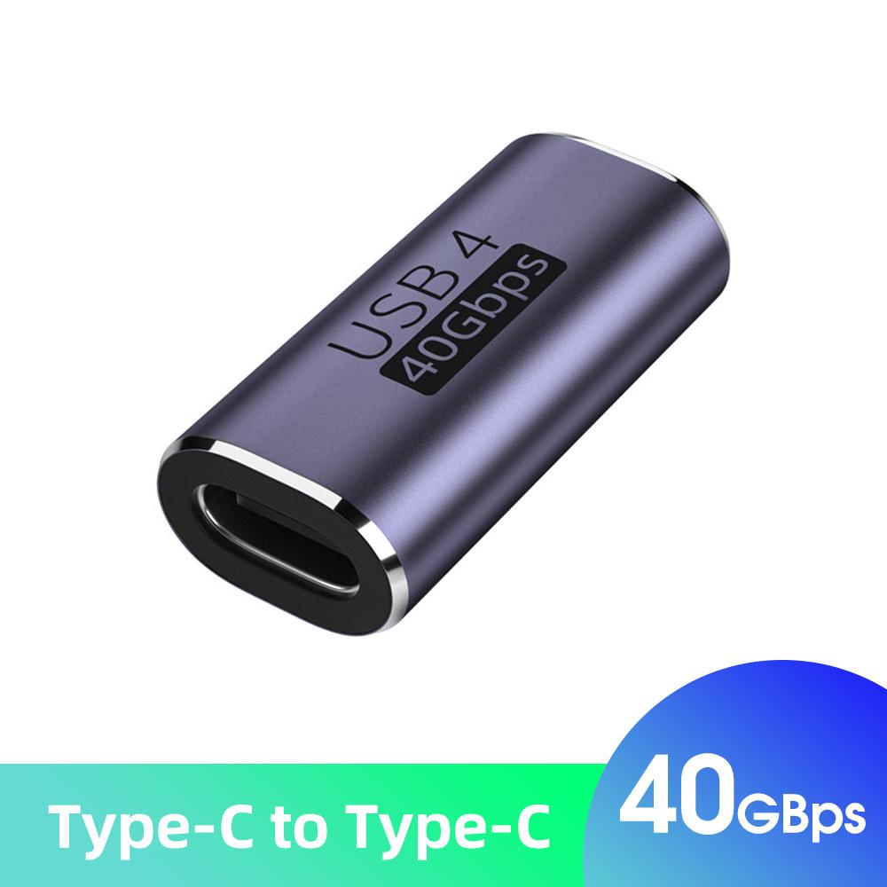 FONKEN Adaptador de Cable de datos tipo C, convertidor de 40Gb, adaptador de datos de carga de codo para Thunderbolt3, teléfono móvil, tableta, adaptador USB C a C