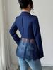 2026 Spring/Autumn Color Block Lace Waist Slimming A-line Women's Suit Jacket