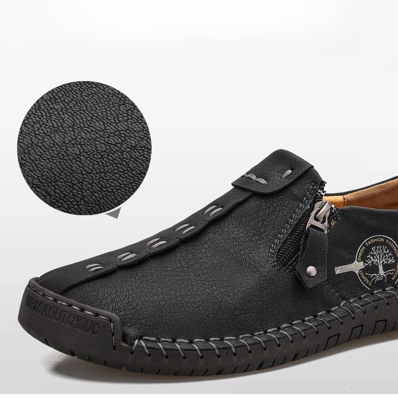 Men's Leather Casual Shoes Handmade Slip On Driving Shoes