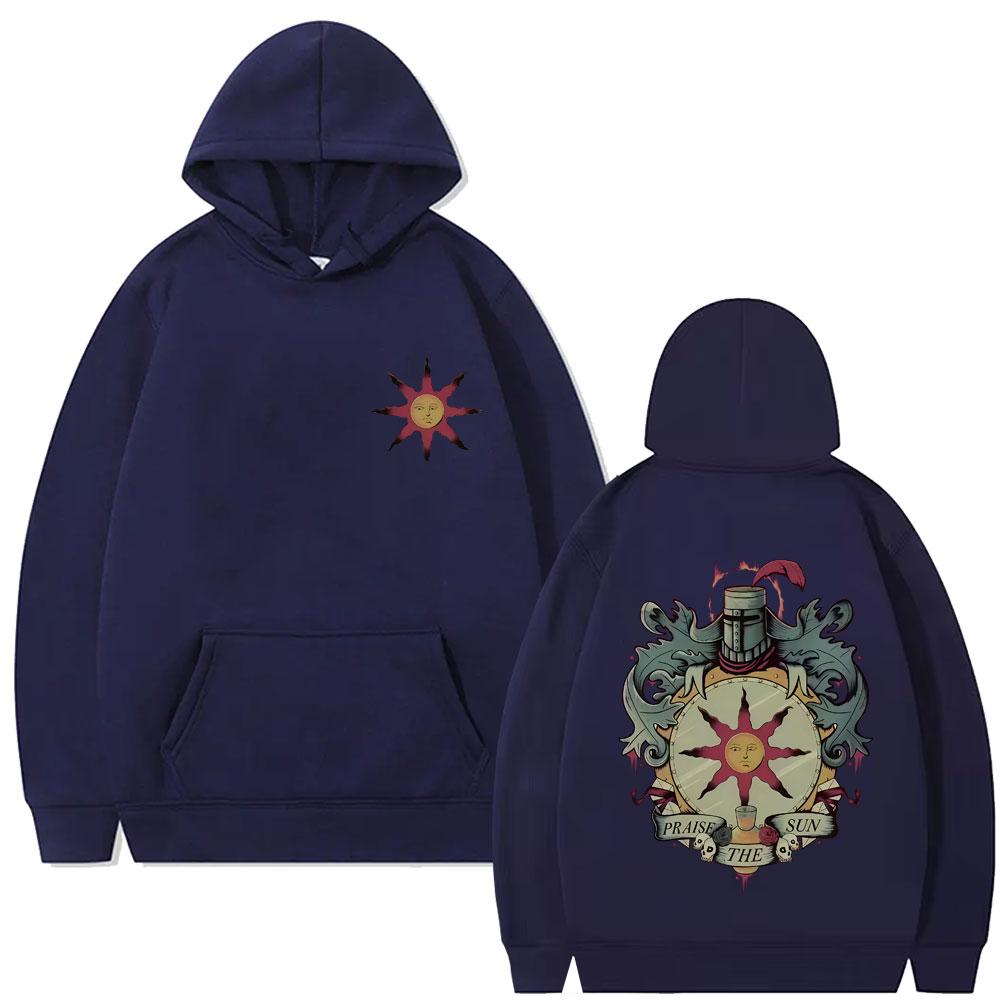 Game Dark Souls Church of The Sun Graphic Hoodie Men Women Fashion Gothic Rock Streetwear Men's Oversized Hoodies