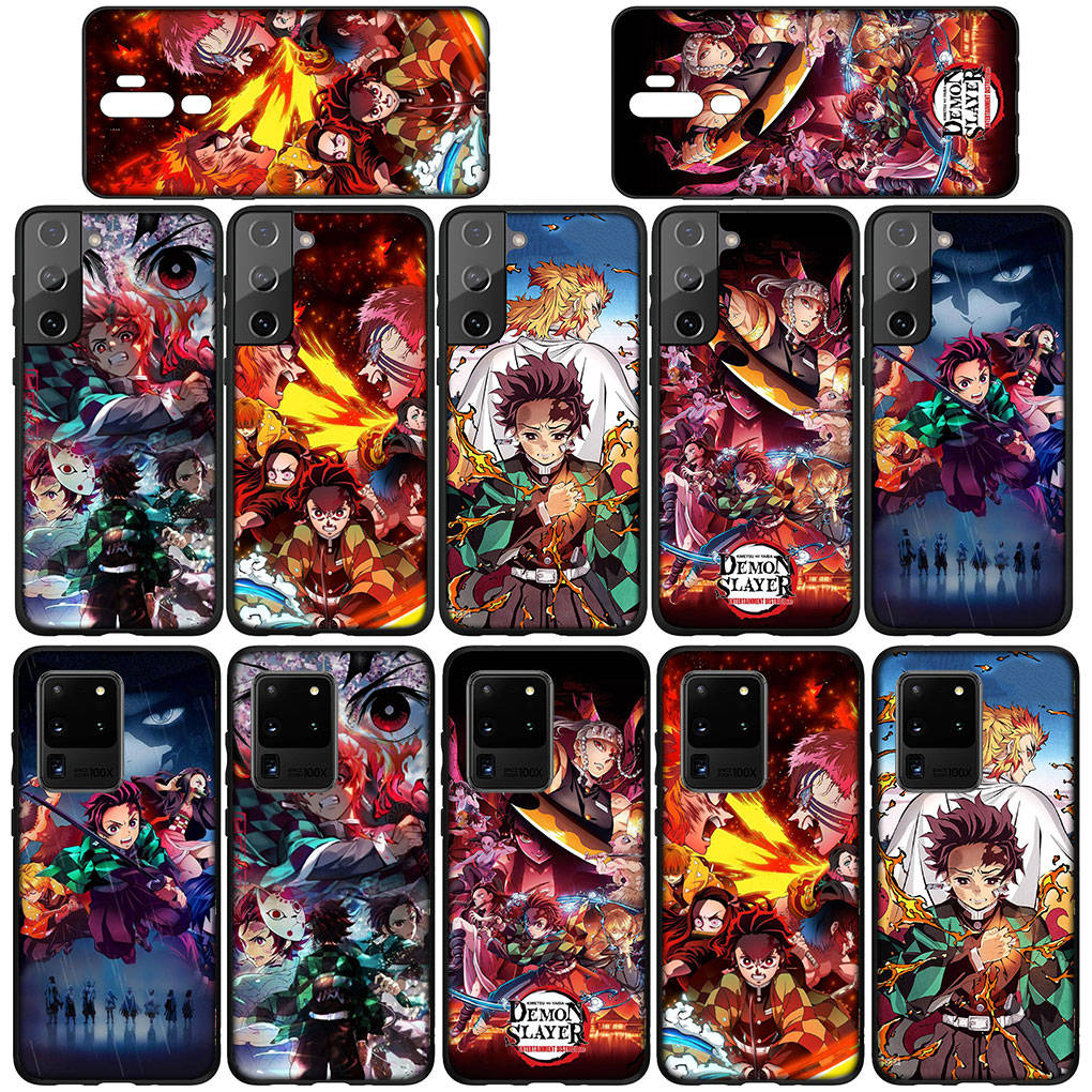 Samsung Galaxy S25 S24 S23 iPhone 16 15 Xiaomi Redmi Note 14 13 12 16E X 11 Pro Max OPPO Moto Huawei için Kılıf Anime Kamado Tanjirou Demon Slayer Kılıf