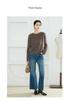 Women's High-End Cashmere Wool Knitwear: Seamless Brushed Round Neck Pullover Sweater