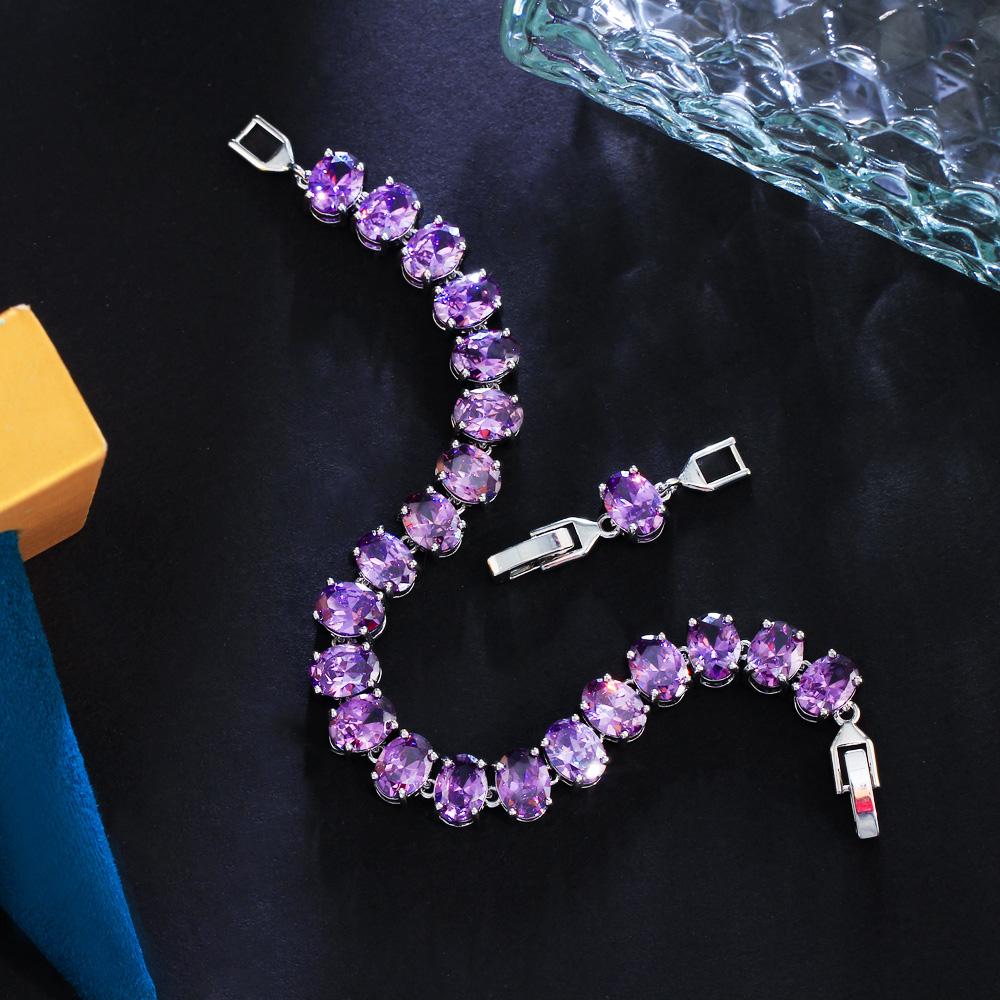 CMM High Quality Multiple Color Options AAA Cubic Zirconia Silvery Women Jewelry Tennis Bracelet for Ladies