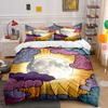 Colorful moon, clouds, rays. Bedding sets Duvet cover sets Duvet covers Pillowcases(1 * Duvet Cover 2 * Pillowcases without duvet insert)
