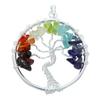 Tree Of Life Chakra Pendant Multistone Chips Reiki Healing Crystal Spiritual Gift