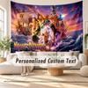 Custom Name Wall Hanging Tapestry,One Piece Decorative Backdrop Tapestry For Dorm Home