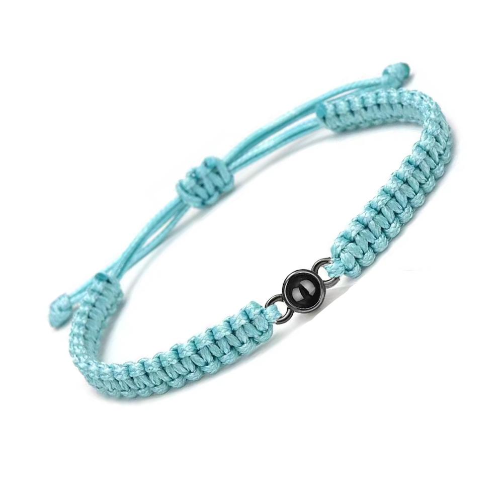 Custom Photo Bracelet with Photo Projection Hand Woven Personalized Photo Projection Bracelet Memory Bracelet Photo Wholesale