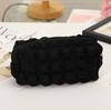 Large Capacity Pencil Case with Cream Puff Design, Black Stationery for School and