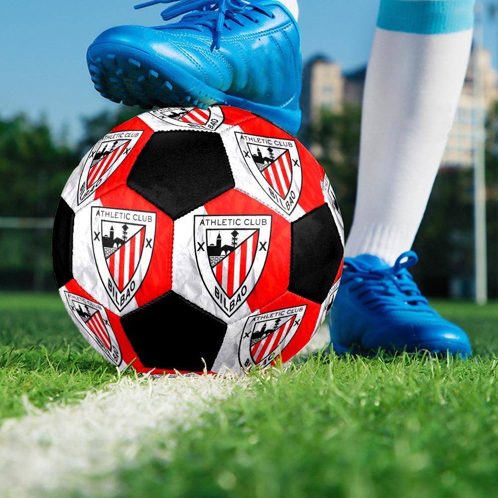 Athletic Club De Bilbao Indoor Soccer Ball Colorful Machine Stitched PVC Size 5 Team Training Competition Ready Durable High-Bounce Cool Sports Gift