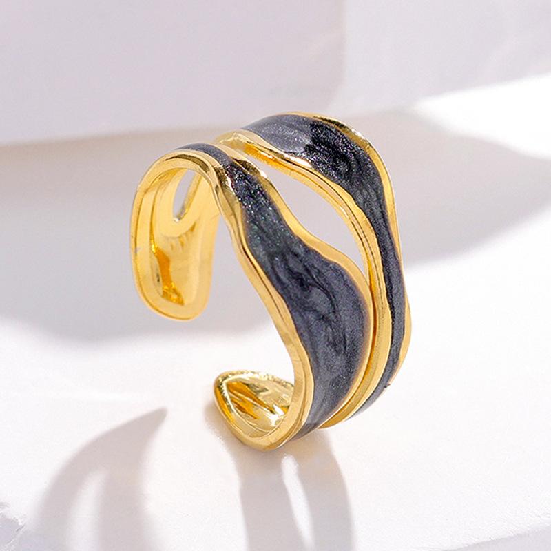 Vrouwen Franse Vintage Titanium Stalen Open Ring Niet Vervagende High-end Roestvrijstalen Ring Creatief Ontwerp Open Ringen