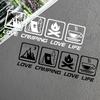 CANPING LOVE LIFE Wohnmobil Aufkleber Wildnis Lagerfeuer Abenteuer Auto Dekoration Aufkleber Kaffee Wohnmobil Geländewagen Wasserdicht