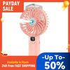 Digital Display Cooling Electric Fan 4000mAh Water Spray Mini Fan 5 Speed Humidifying Table Fan Spray Handheld Fan for Home Dorm
