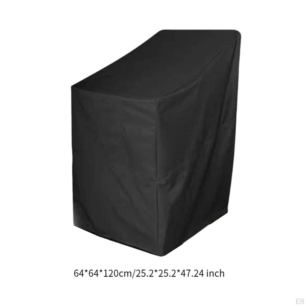 Garden Patio Chair Cover Folding Chairs Heavy Duty Drawstring Rectangle Stackable