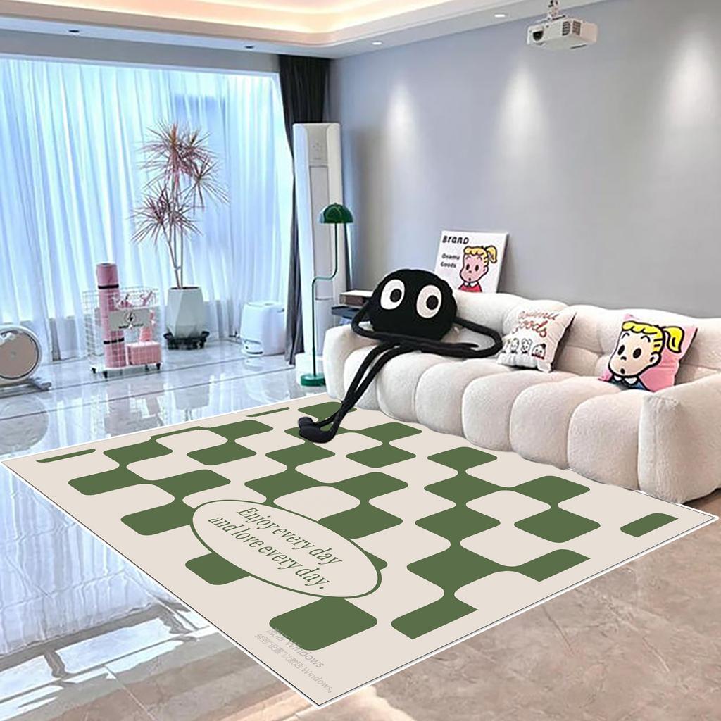 Black White Plaid Carpet for Living Room Modern Beige Soft Large Area Rug Home Decoration Bedroom Floor Mat