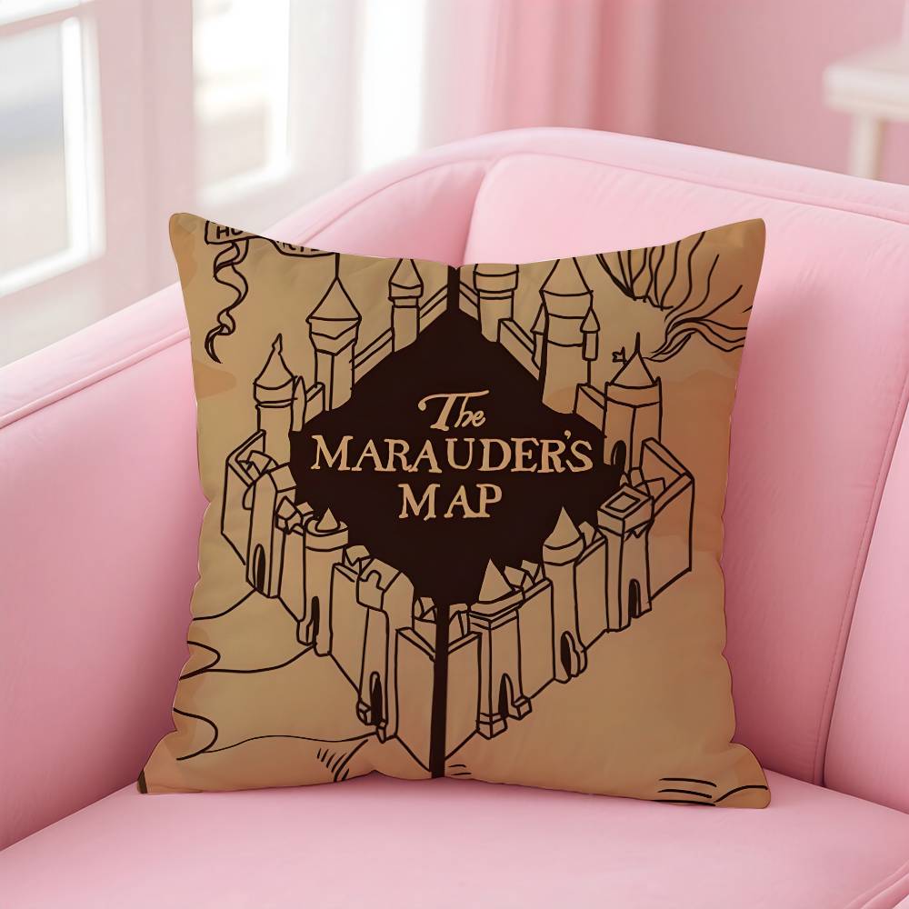 The Marauders Map Pillow Case Pattern Printed Pillowcase For Living Room Sofa Cushion Cover & Bedroom Decor