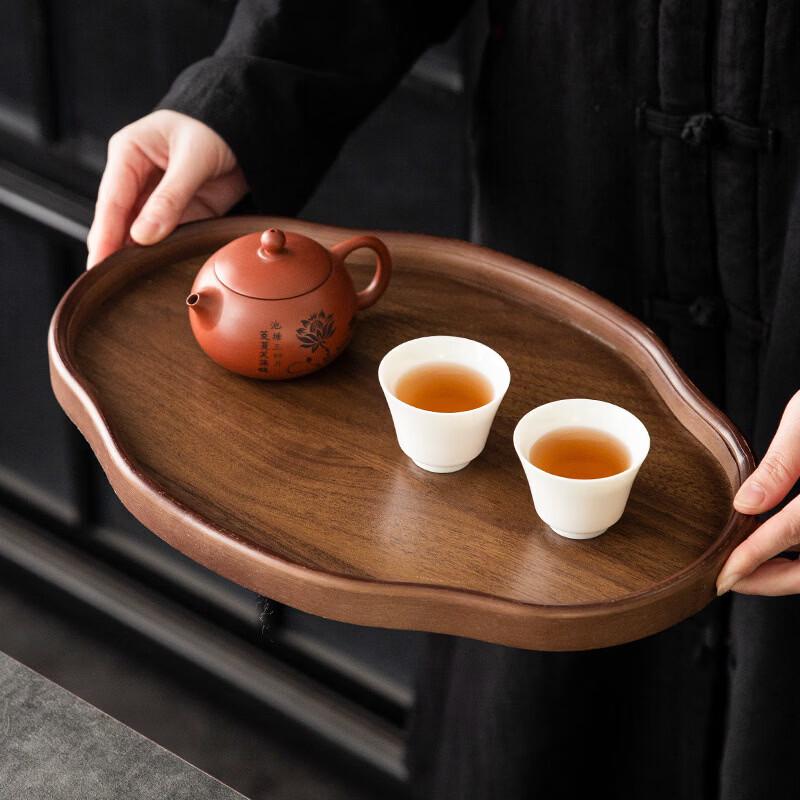 Chinese Style Hexagonal Wood Serving Tray