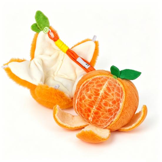 Peelable Fruit Plush Keychain 3.54-Inch Stuffed Toy for Kids Adults Cute