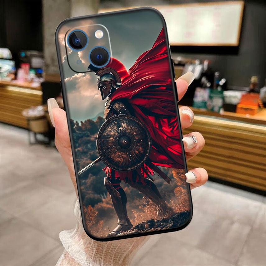 Spartan Warrior Shell Phone Case for OPPO A40 A60 A80 A15 A16 A16K A12 A17 A17K A54 A54S A53 A53S A55 A56 A57 A98 F23