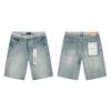 Grensoverschrijdend trendy merk PURPLE BRAND JEANS Europese en Amerikaanse high street losse en veelzijdige jeans shorts heren en dames trend